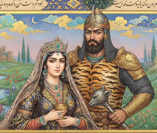 داستان عشق رستم و تهمینه در شاهنامه