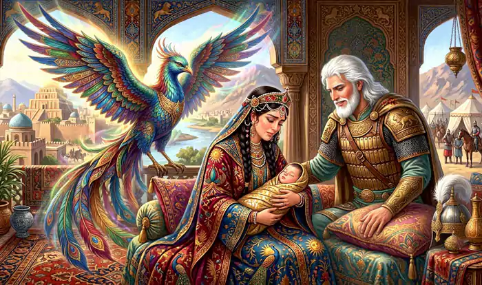 داستان تولد رستم در شاهنامه؛ ماجرای به دنیا آمدن رستم و کمک سیمرغ